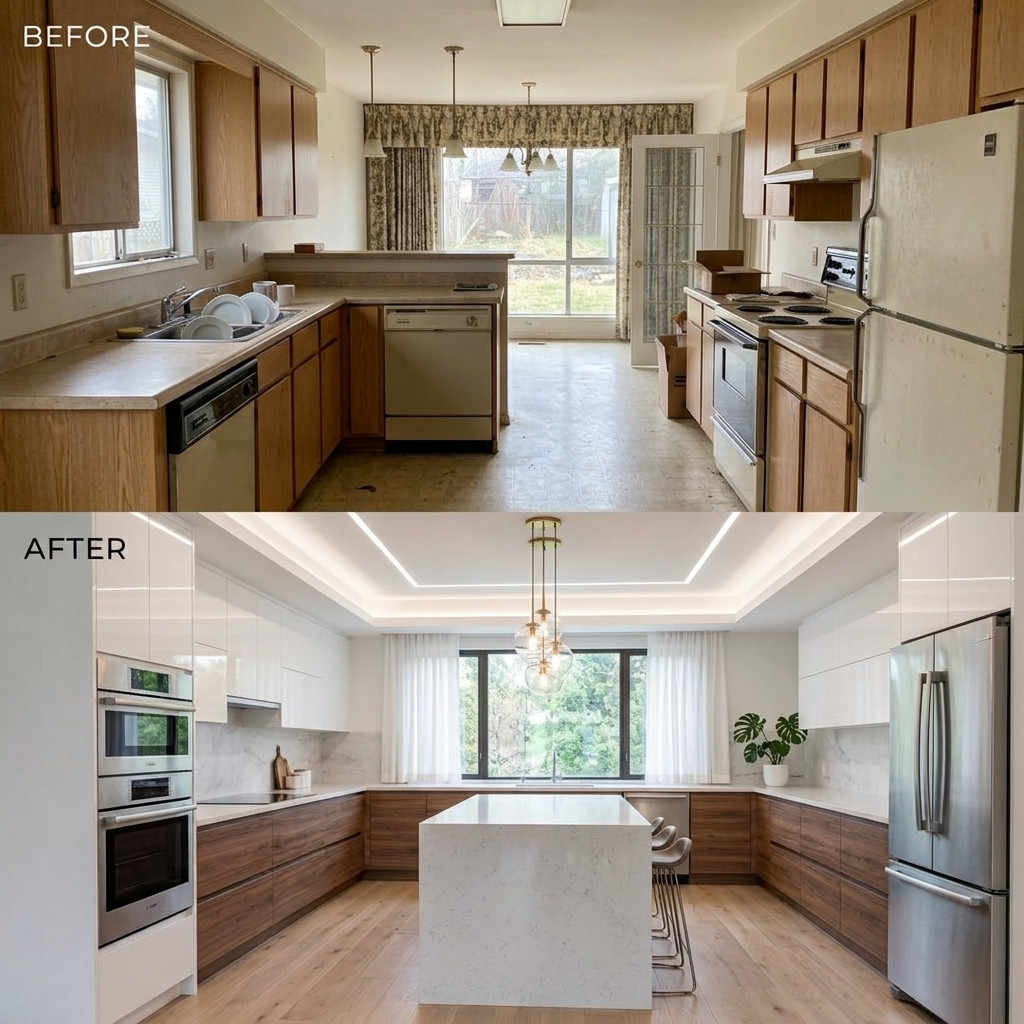 Kitchen remodel transformation — Dallas, TX